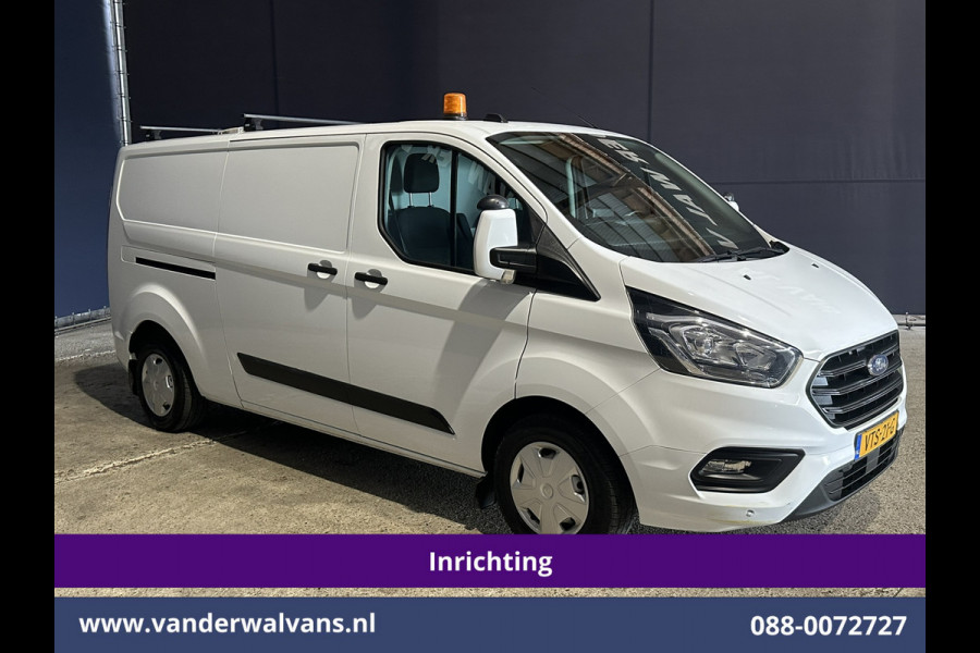 Ford Transit Custom 2.0 TDCI 130pk L2H1 Inrichting Euro6 Airco | 2800kg Trekhaak | Omvormer | Camera | Apple Carplay | LED Android Auto, Cruisecontrol, Stoelverwarming, Verwarmde voorruit, Parkeersensoren