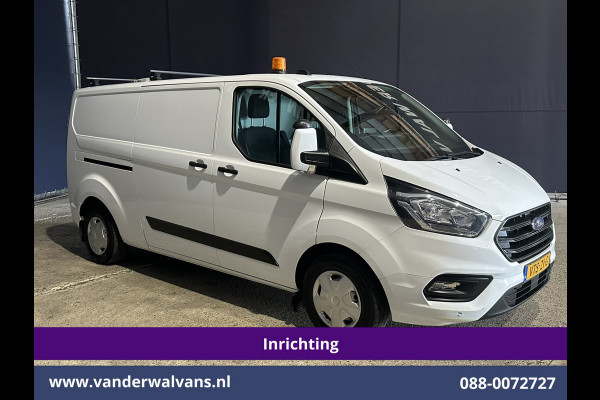 Ford Transit Custom 2.0 TDCI 130pk L2H1 Inrichting Euro6 Airco | 2800kg Trekhaak | Omvormer | Camera | Apple Carplay | LED Android Auto, Cruisecontrol, Stoelverwarming, Verwarmde voorruit, Parkeersensoren