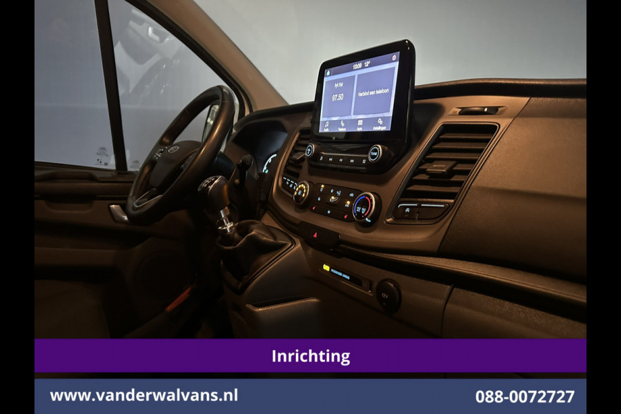 Ford Transit Custom 2.0 TDCI 130pk L2H1 Inrichting Euro6 Airco | 2800kg Trekhaak | Omvormer | Camera | Apple Carplay | LED Android Auto, Cruisecontrol, Stoelverwarming, Verwarmde voorruit, Parkeersensoren