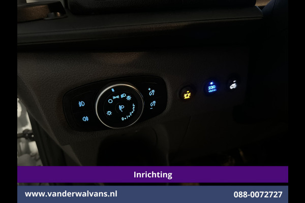 Ford Transit Custom 2.0 TDCI 130pk L2H1 Inrichting Euro6 Airco | 2800kg Trekhaak | Omvormer | Camera | Apple Carplay | LED Android Auto, Cruisecontrol, Stoelverwarming, Verwarmde voorruit, Parkeersensoren