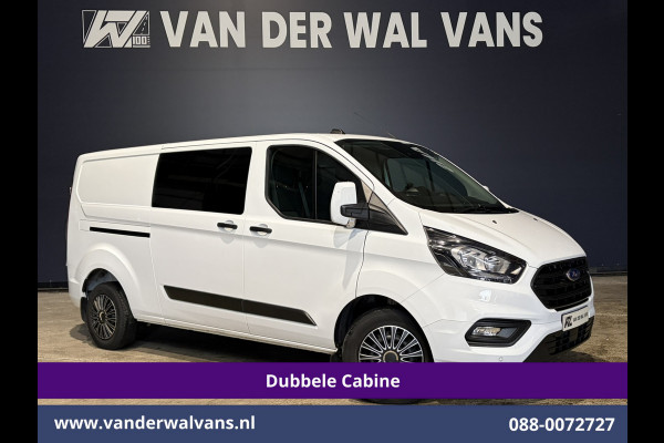 Ford Transit Custom 2.0 TDCI 130pk L2H1 Dubbele Cabine Euro6 Airco | 6-Zits | LED | Cruisecontrol | Trekhaak Parkeersensoren, Verwarmde voorruit