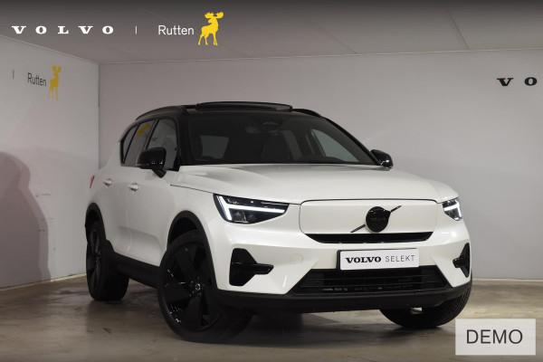 Volvo EX40 252PK Single Motor Ext. Range Plus Black Edition / Adaptive Cruise control / Achteruitrijcamera / Extra getint glas / 20'' velgen / Panoramadak / Zwart dak / Harman Kardon / Microtech/Nubuck