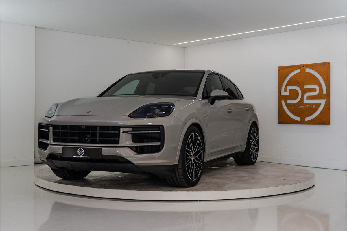 Porsche Cayenne Coupé 3.0 E-Hybrid 462PK | Cashmere | Pano | Bose | Lucht | Trekhaak | Chrono | VOL! Fabrieksgarantie GERESERVEERD