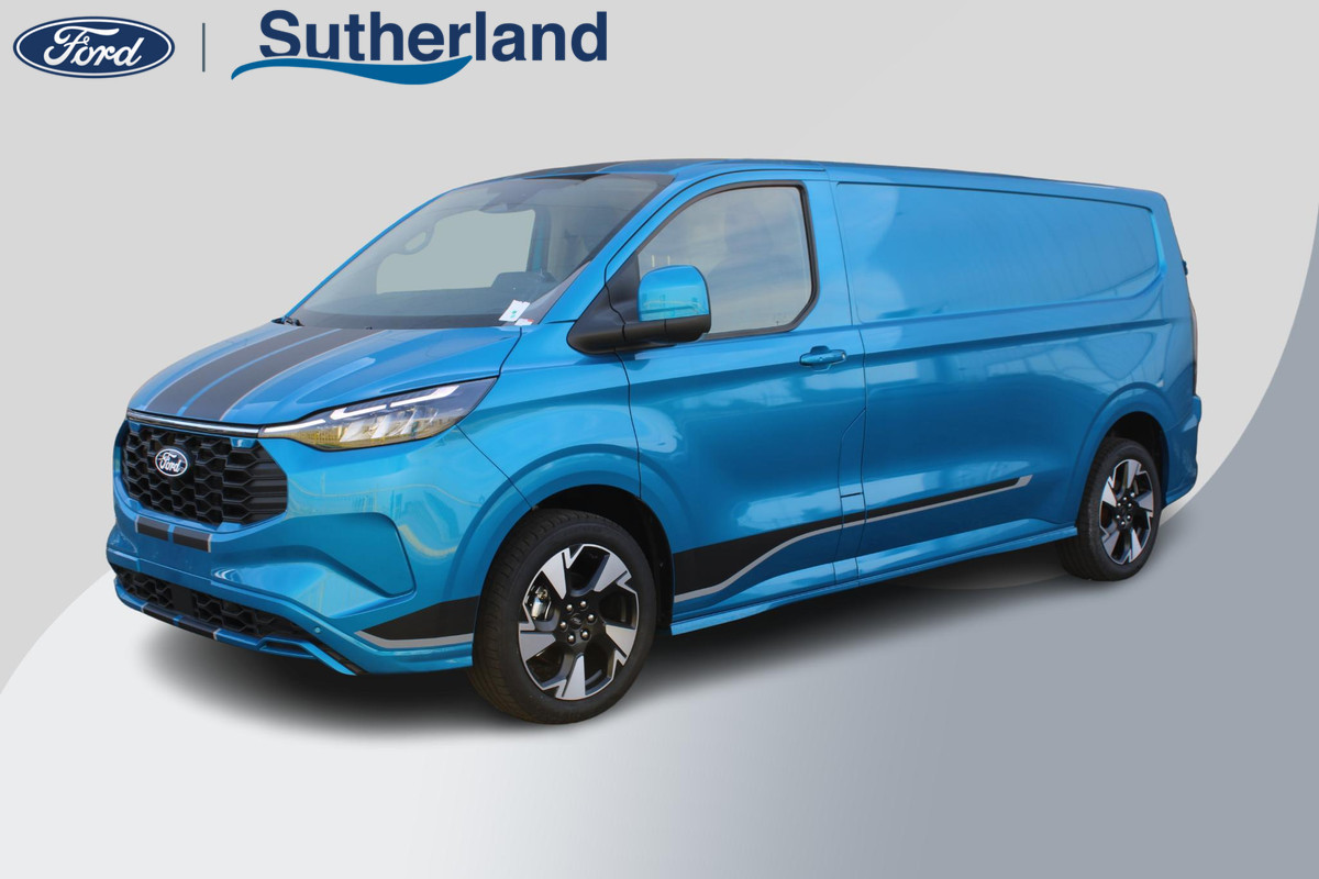 Ford Transit Custom 320 2.5 PHEV L2H1 Sport 233pk | Zuid | Inklapbare trekhaak | 19 inch lichtmetalen Sport velgen (mat zwart) | Verwarmbaar stuurwiel  | Navigatie systeem | B&O speakers