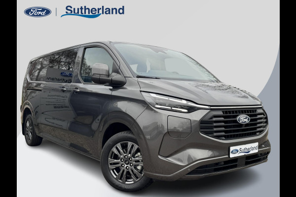 Ford Transit Custom 320 2.5 PHEV L2H1 Limited DC |SCI| Dubbele cabine | Adaptive Cruise Control | Groot middenconsole | 8-weg verstelbare & verwarmbare passagiersstoel | 13 polige trekhaak | 17 inch lichtmetalen velgen | Verwarmbaar stuurwiel | Draadloos opladen | Adaptieve LED koplampen | Reservewiel