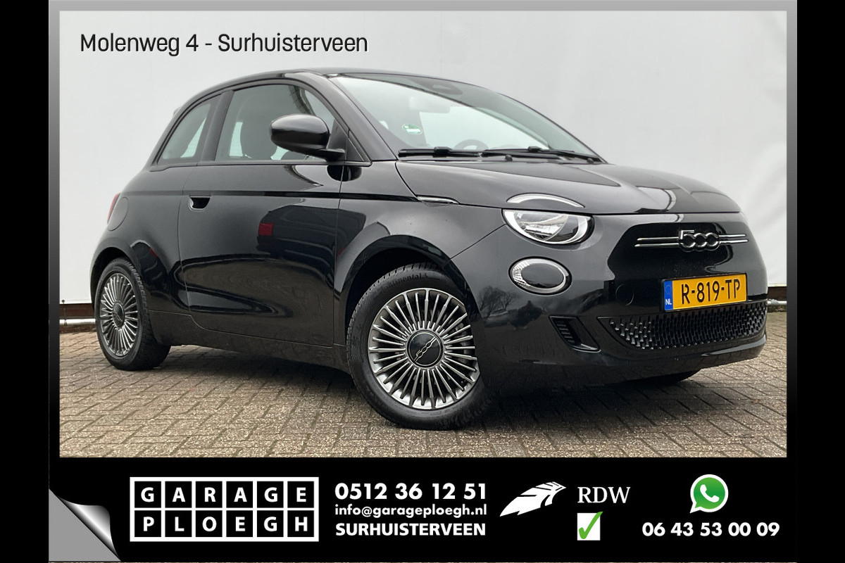 Fiat 500 Icon 42 kWh SOH 93% Carplay Cruise Clima Led Digitaal NL-Auto Voll.Onderhouden!