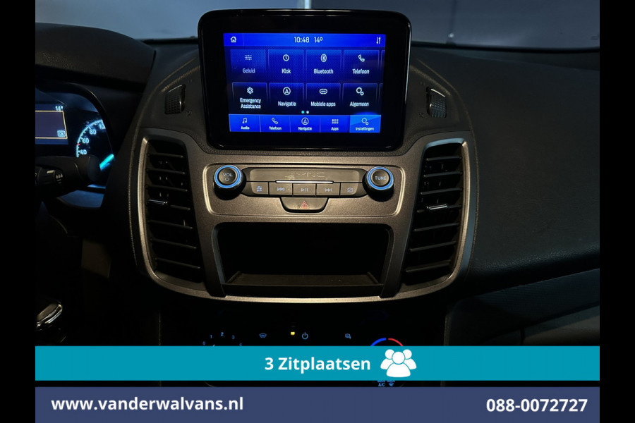 Ford Transit Connect 1.5 EcoBlue 100pk L2H1 Euro6 Airco | 3-Zits | Camera | Navigatie | Verwarmde voorruit Parkeersensoren, Bijrijdersbank