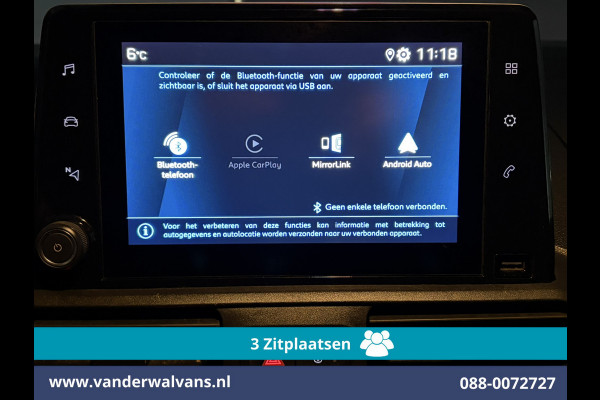 Peugeot Partner 1.5 BlueHDI 102pk L2H1 Euro6 Airco | 3-Zits | Apple Carplay | Camera | Cruisecontrol | Trekhaak Android Auto, Parkeersensoren, Bijrijdersbank