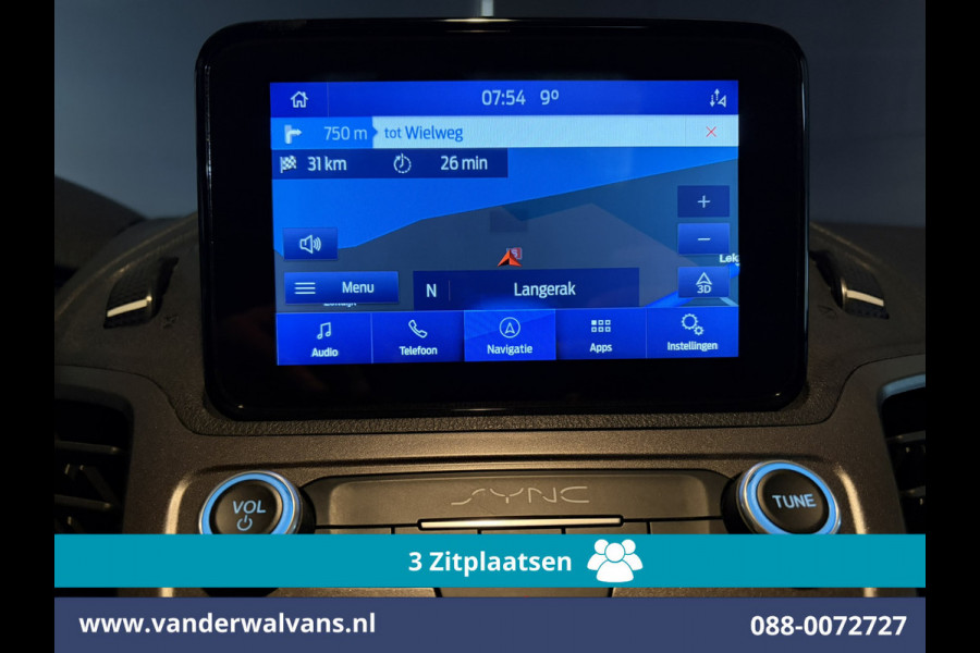 Ford Transit Connect 1.5 EcoBlue 100pk L2H1 Euro6 Airco | 3-Zits | Camera | Navigatie | Verwarmde voorruit Parkeersensoren, Bijrijdersbank