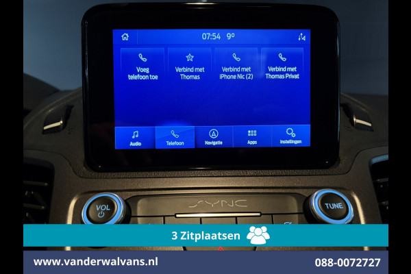 Ford Transit Connect 1.5 EcoBlue 100pk L2H1 Euro6 Airco | 3-Zits | Camera | Navigatie | Verwarmde voorruit Parkeersensoren, Bijrijdersbank