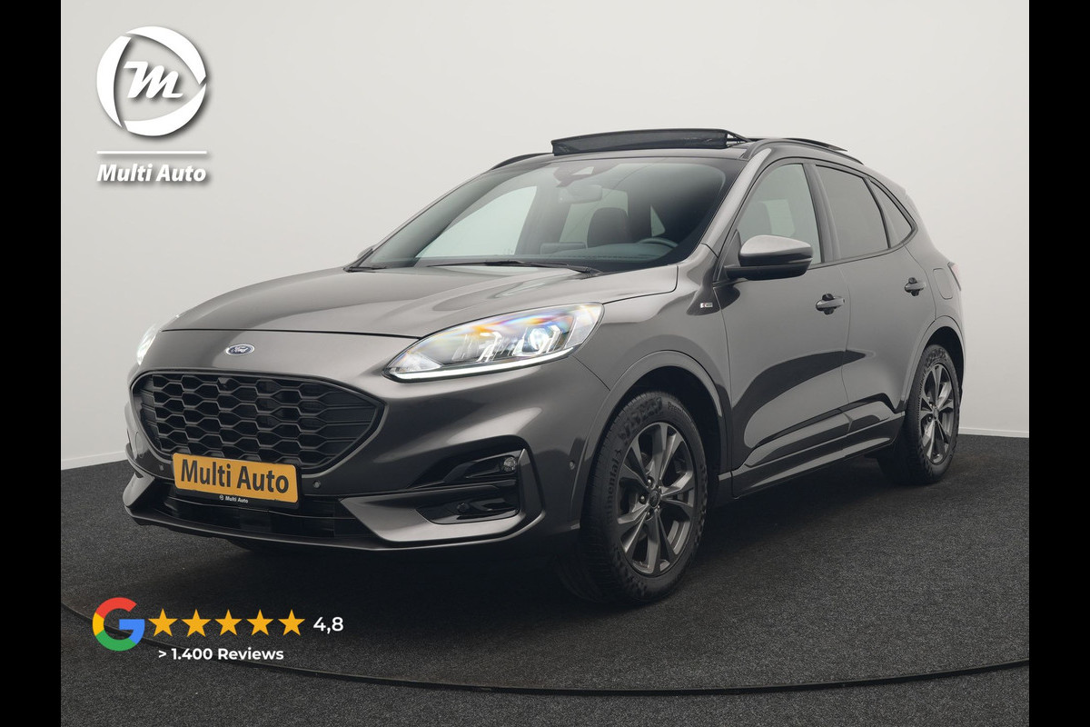 Ford Kuga 1.5 EcoBoost ST-Line 150pk Dealer O.H. | 1800kg Trekgewicht | Trekhaak Af Fabriek | Panodak | Adaptive Cruise | 360 Camera | Sportstoelen & Stuur Verwarmd | Apple Carplay | Keyless | Virtual | Blis | Navigatie | DAB |