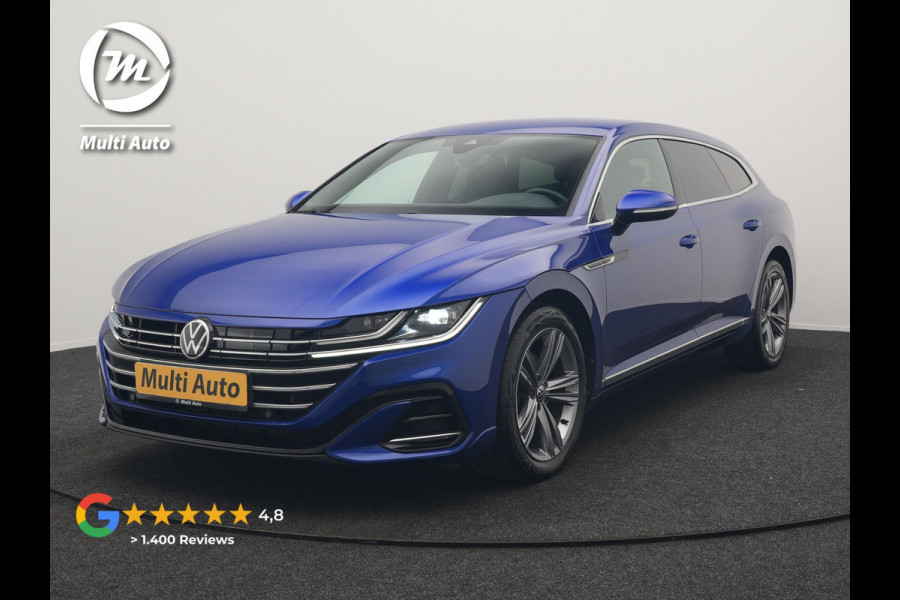 Volkswagen Arteon Shooting Brake 1.4 TSI eHybrid R-Line PHEV 218pk Dealer O.H. | Trekhaak Af Fabriek | Adaptive Cruise | Lederen Sportstoelen Memory & Massage | Keyless | Apple Carplay | Stoelverwarming | Navigatie | DAB | Plug In Hybrid |