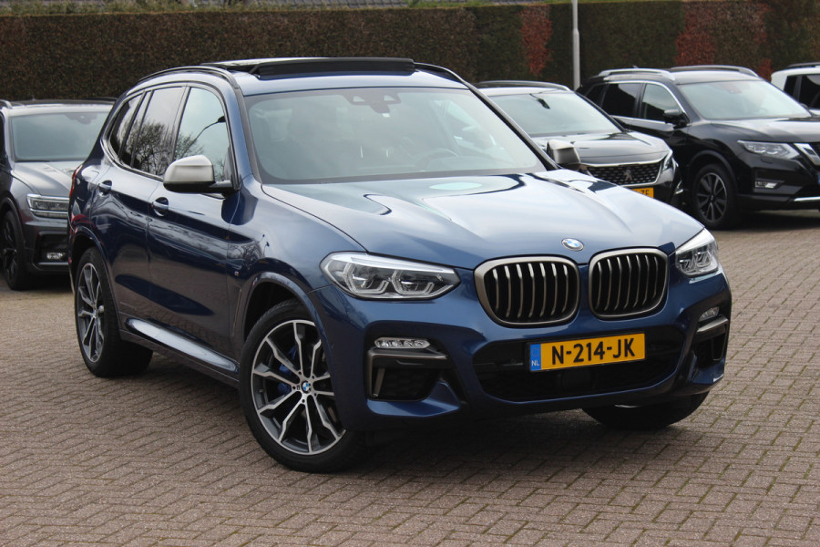 BMW X3 M40i xDrive High Exe. M Sport. / Trekhaak / Panoramadak / Camera / Leder / 20'' / Navigatie / Stoelverwarming / ACC