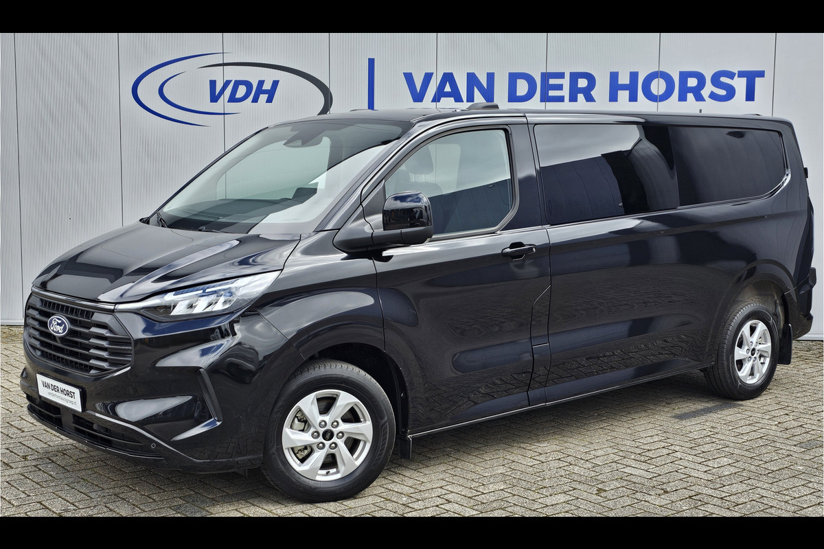 Ford Transit Custom 320 2.0-136pk TDCI L2H1 Limited dubbele cabine 6-zits. De NIEUWE Ford Transit Custom mèt dubbele cabine ! Airco, cruise cntrl, LED verl., Apple carplay/Android auto, LM wielen, stoel- en voorraamverwarming, camera, parkeersensoren v+a etc.