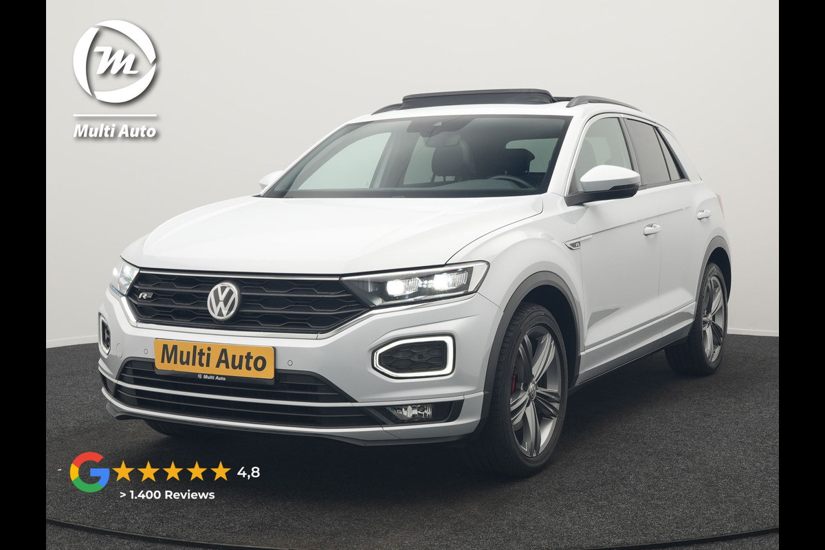 Volkswagen T-Roc 1.5 TSI R-Line 150pk Dealer O.H. | Trekhaak Afn. | Panodak | Adaptive Cruise | Camera | Sportstoelen Verwarmd | Keyless | Apple Carplay | Blis | LED Koplampen | Navigatie | DAB |