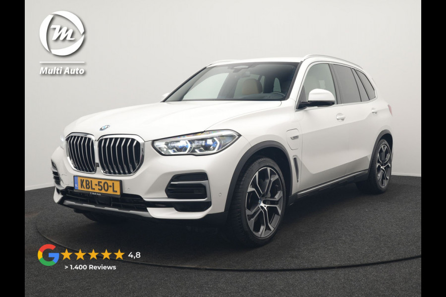 BMW X5 xDrive45e X Line PHEV 395pk Dealer O.H. | Trekhaak Af Fabriek | Luchtvering | Adaptive Cruise | Head Up | 360 Camera | Adaptief Onderstel | Laser LED | Lederen Sportstoelen Memory & Verwarmd | Sfeerverlichting | Keyless | Plug In H