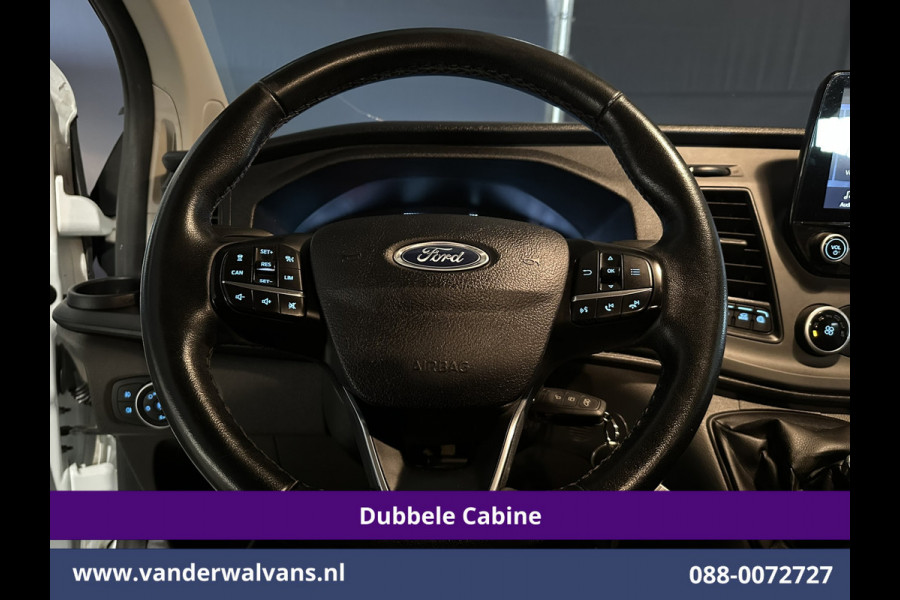 Ford Transit Custom 2.0 TDCI 131pk L2H1 Dubbele Cabine Euro6 Airco | 5-Zits | Camera | LED | 2800kg Trekhaak | Apple Carplay Cruisecontrol, Android Auto, Stoelverwarming, Verwarmde Voorruit, Parkeersensoren