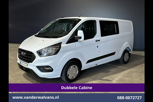 Ford Transit Custom 2.0 TDCI 131pk L2H1 Dubbele Cabine Euro6 Airco | 5-Zits | Camera | LED | 2800kg Trekhaak | Apple Carplay Cruisecontrol, Android Auto, Stoelverwarming, Verwarmde Voorruit, Parkeersensoren