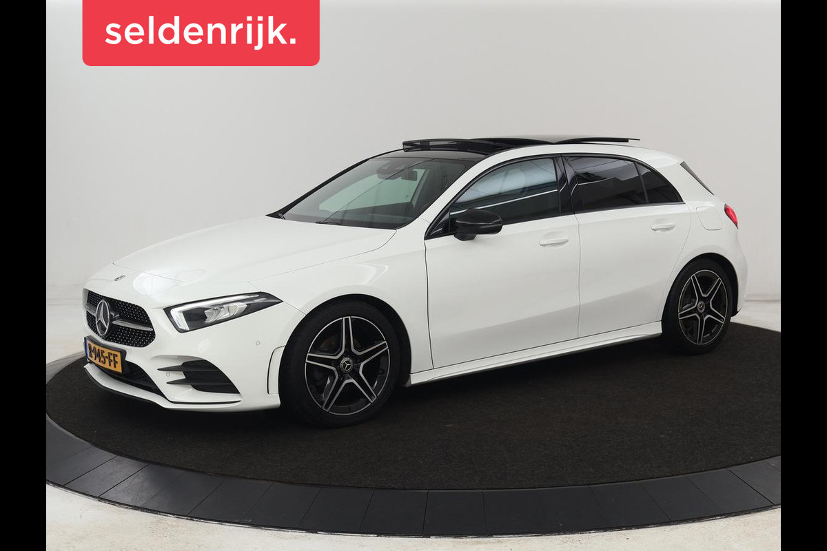 Mercedes-Benz A-Klasse 180 AMG | Panoramadak | Stoelverwarming | Carplay | Sfeerverlichting | Leder/Alcantara | Navigatie | Park Assist | Full LED | Widescreen | Climate control | Cruise control