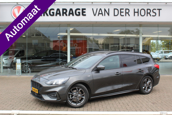 Ford FOCUS Wagon 1.0-125pk EcoBoost ST-Line AUTOMAAT ! Heel erg nette en goed onderhouden Ford Focus ST-Line wagon automaat. Volautm. airco dual, stoel-, stuur- en voorraamverw., camera, trekhaak, navigatie, telefoonvoorb., LM wln, cruise cntrl, skiluik etc., etc....
