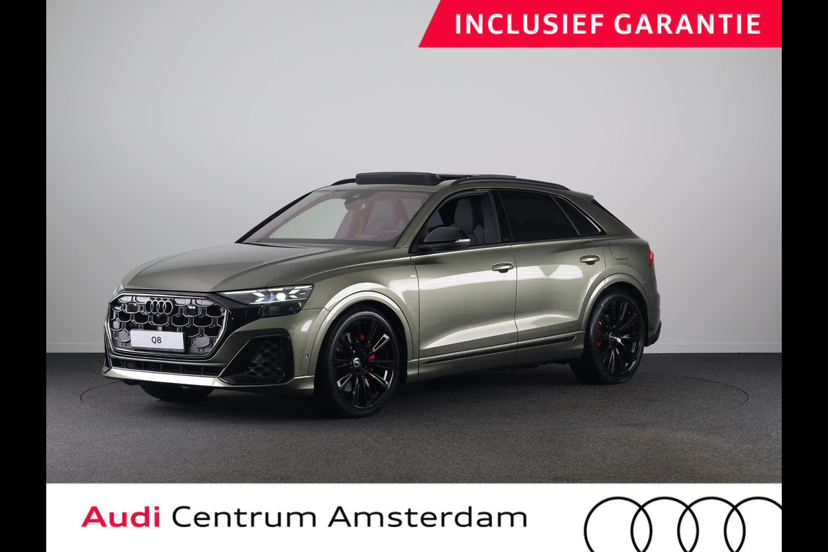 Audi Q8 60 TFSI e quattro Pro Line S Competition 490pk | Panoramadak | HUD | 4 wielbesturing | Stoel ventilatie en massage | Verlengde garantie | 23 inch Lichtmetalen velgen