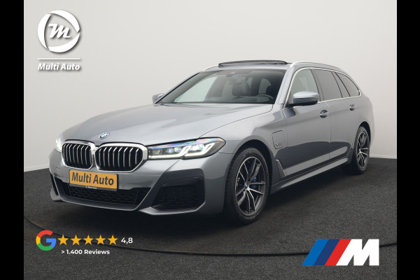 BMW 5 Serie Touring 530e xDrive M Sport PHEV 293pk Dealer O.H. | Panodak | Head Up | Laser LED | 360 Camera | Harman & Kardon | Sfeerverlichting | Alcantara Sportstoelen Verwarmd | Keyless | Blis | Virtual | Navigatie | DAB | Plug In Hybrid