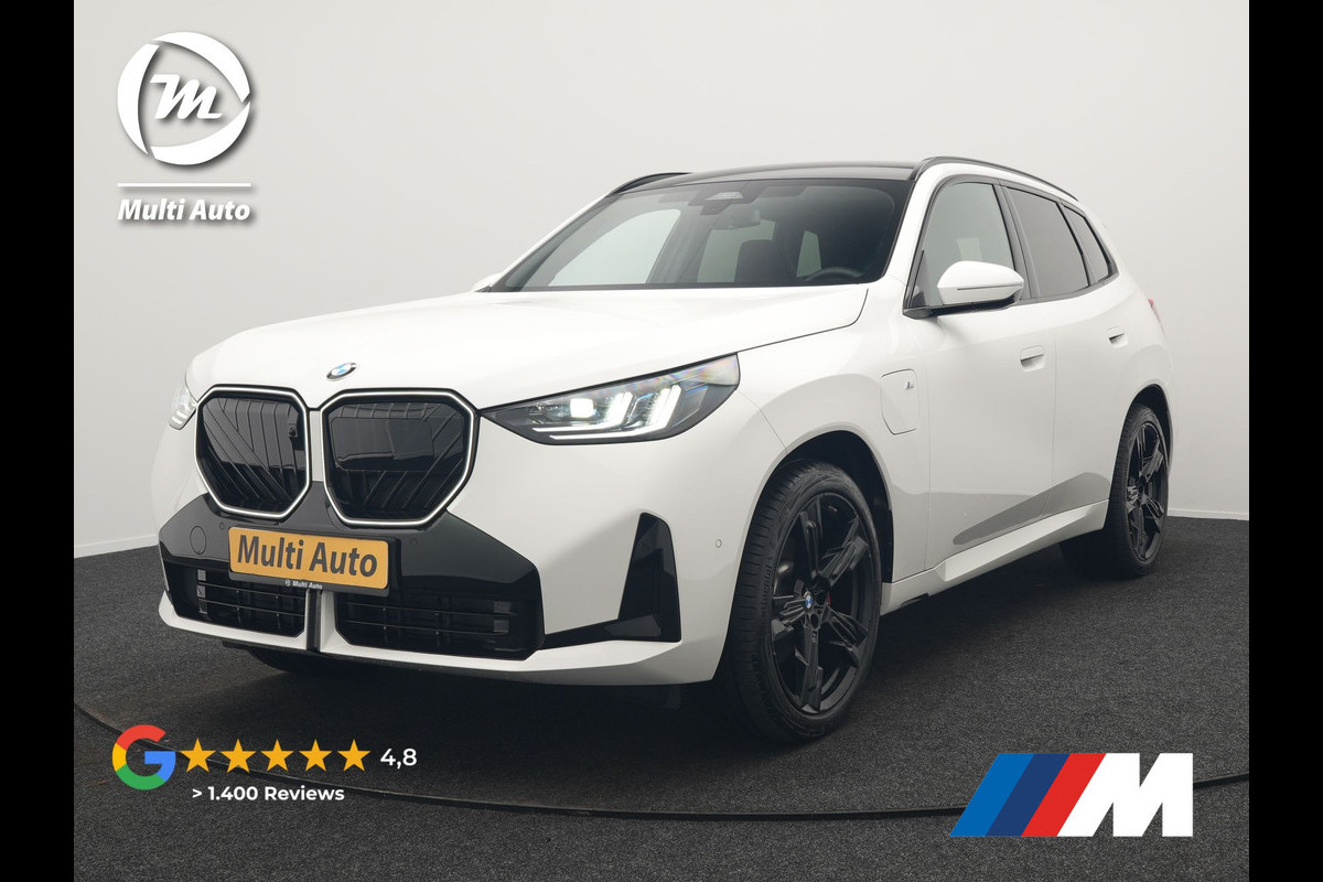 BMW X3 30e xDrive M Sport PRO PHEV 299pk | Panodak | Trekhaak af Fabriek | Adaptive Cruise | 21"L.M | 360 Camera | Head Up | Harman Kardon | Lederen Sportstoelen Memory & Verwarmd |  Widescreen | Navigatie | DAB | Plug In Hybrid