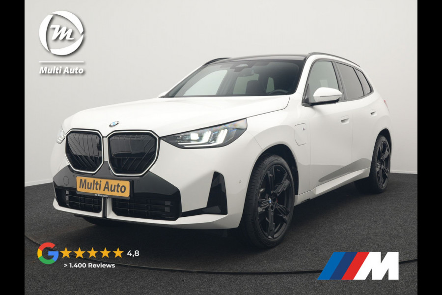 BMW X3 30e xDrive M Sport PRO PHEV 299pk | Panodak | Trekhaak af Fabriek | Adaptive Cruise | 21"L.M | 360 Camera | Head Up | Harman Kardon | Lederen Sportstoelen Memory & Verwarmd |  Widescreen | Navigatie | DAB | Plug In Hybrid
