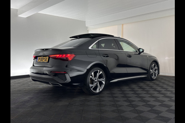 Audi A3 Limousine 30 TFSI S-Line Edition (INCL-BTW) Aut. *PANO | LEATHER-FABRIC | FULL-LED | AMBIENTLIGHT | SPORTSEATS | DIGI-COCKPIT | NAVI-FULLMAP | PRIVACYGLASS | SHIFTPADDLES | DAB+ | CRUISE | KEYLESS | PDC | 18"ALU*