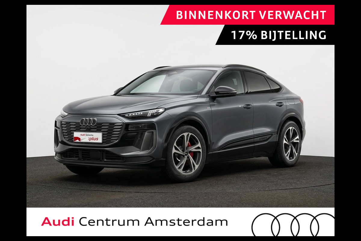 Audi Q6 Sportback e-tron S edition performance 100 kWh 306pk | Lederen bekleding | Trekhaak | Elektrisch verstelbare voorstoelen + geheugen | MMI Bijrijdersscherm | Verlengde garantie