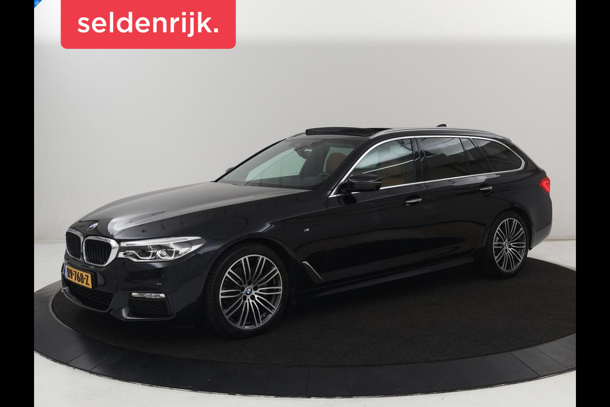 BMW 5 Serie 520i M Sport | Panoramadak | Head-Up | 360 Camera | Leder | Stoelverwarming | Carplay | Sfeerverlichting | Full LED | Park Assist | DAB | Live Cockpit | Sportstoelen | Navigatie | Dodehoek detectie