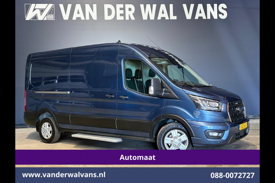 Ford Transit 2.0 TDCI 185pk Automaat L3H2 Euro6 Airco | Xenon | Camera | Navigatie | Apple Carplay | Cruisecontrol | LED Android Auto, Verwarmde voorruit, Stoelverwarming, LM velgen, Elektrisch verstelbare bestuurdersstoel, Parkeersensoren, Bijrijdersbank