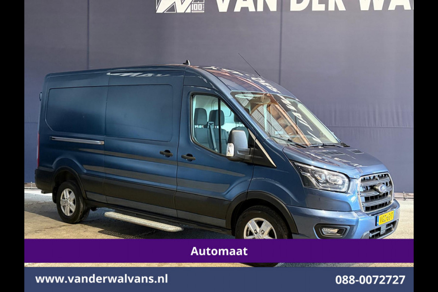 Ford Transit 2.0 TDCI 185pk Automaat L3H2 Euro6 Airco | Xenon | Camera | Navigatie | Apple Carplay | Cruisecontrol | LED Android Auto, Verwarmde voorruit, Stoelverwarming, LM velgen, Elektrisch verstelbare bestuurdersstoel, Parkeersensoren, Bijrijdersbank