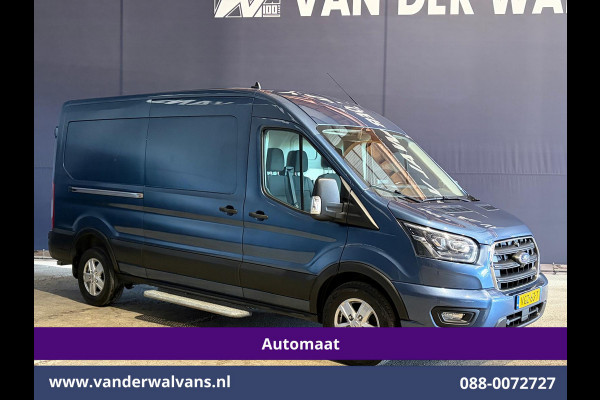 Ford Transit 2.0 TDCI 185pk Automaat L3H2 Euro6 Airco | Xenon | Camera | Navigatie | Apple Carplay | Cruisecontrol | LED Android Auto, Verwarmde voorruit, Stoelverwarming, LM velgen, Elektrisch verstelbare bestuurdersstoel, Parkeersensoren, Bijrijdersbank