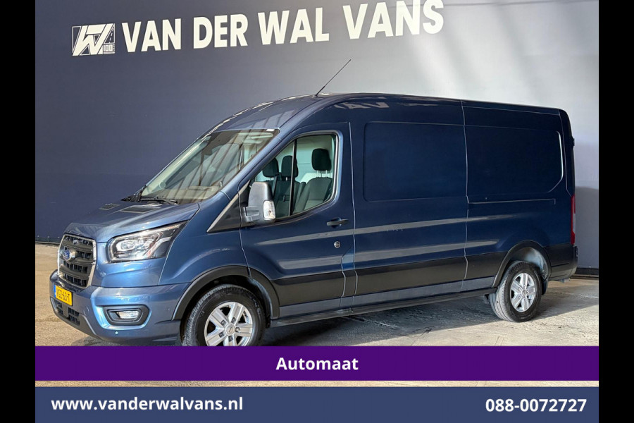 Ford Transit 2.0 TDCI 185pk Automaat L3H2 Euro6 Airco | Xenon | Camera | Navigatie | Apple Carplay | Cruisecontrol | LED Android Auto, Verwarmde voorruit, Stoelverwarming, LM velgen, Elektrisch verstelbare bestuurdersstoel, Parkeersensoren, Bijrijdersbank