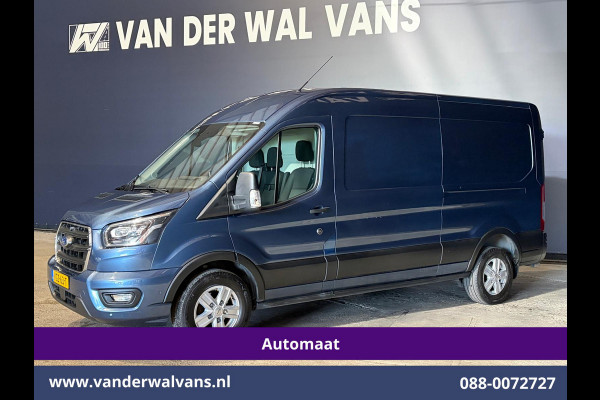 Ford Transit 2.0 TDCI 185pk Automaat L3H2 Euro6 Airco | Xenon | Camera | Navigatie | Apple Carplay | Cruisecontrol | LED Android Auto, Verwarmde voorruit, Stoelverwarming, LM velgen, Elektrisch verstelbare bestuurdersstoel, Parkeersensoren, Bijrijdersbank