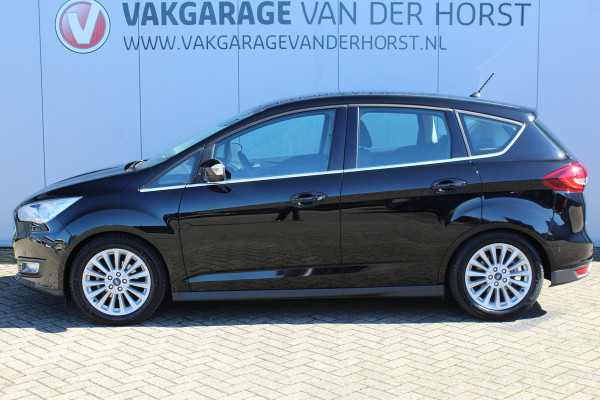 Ford C-MAX 1.0-125pk Titanium. Erg goed onderhouden hoogzitter, afkomstig van de 1e eig. Autm. airco dual, cruise control, navigatie, telefoonvoorb., voorraamverw., trekhaak, all season banden rondom, camera, parkeersensoren v+a etc.