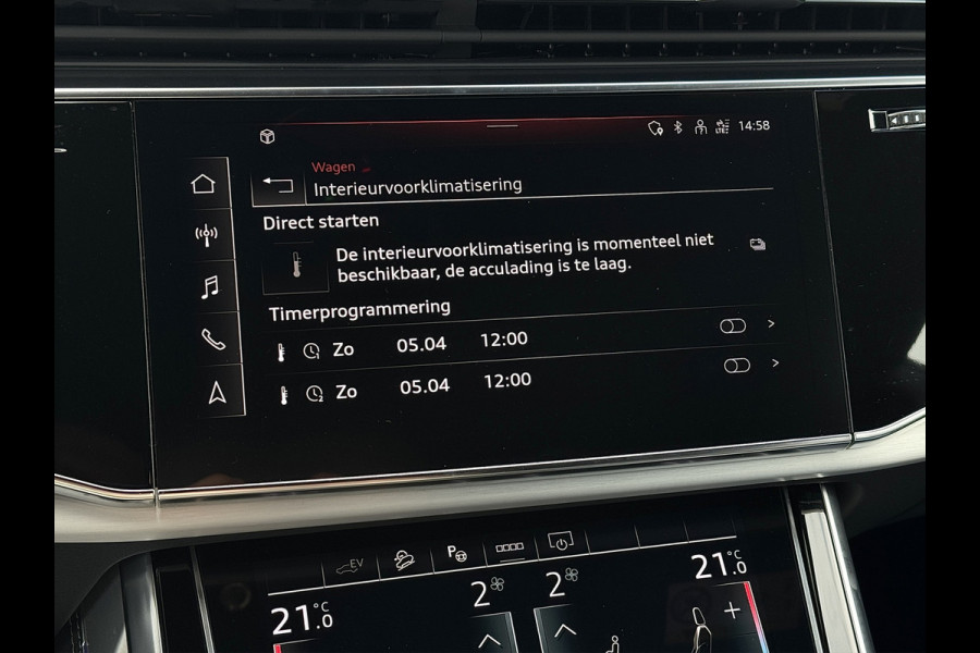 Audi Q8 60 TFSI e Competition | Pano | Luchtvering | B&O | Matrix | 360 | Carplay | Memory | NL Auto | Sfeerverichting | 1e eig.