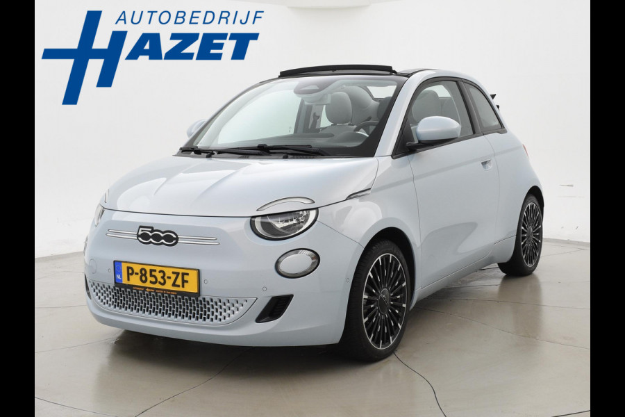 Fiat 500C 42 kWh Aut. *SOH 97%* *CELESTIAL BLUE* + STOELVERW. | CAMERA | 17 INCH | APPLE CARPLAY