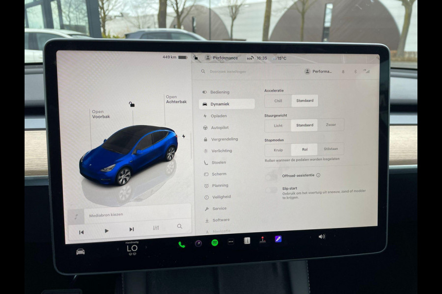 Tesla Model Y Long Range AWD 75 kWh VAN: 34.900,- VOOR: 32.877,- UW LENTEVOORDEEL: 3.023,- | RIJKLAARPRIJS INCL. 12MND BOVAG | TREKHAAK | SOH 95% |