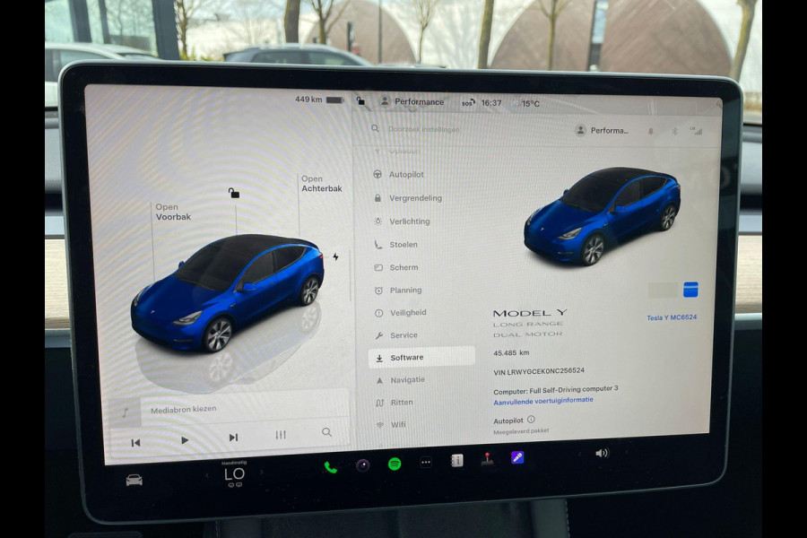 Tesla Model Y Long Range AWD 75 kWh VAN: 34.900,- VOOR: 32.877,- UW LENTEVOORDEEL: 3.023,- | RIJKLAARPRIJS INCL. 12MND BOVAG | TREKHAAK | SOH 95% |