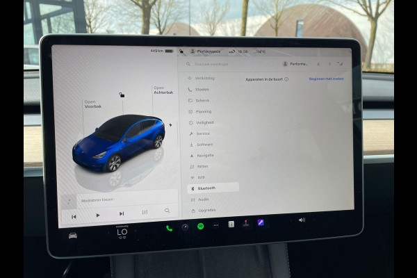 Tesla Model Y Long Range AWD 75 kWh VAN: 34.900,- VOOR: 32.877,- UW LENTEVOORDEEL: 3.023,- | RIJKLAARPRIJS INCL. 12MND BOVAG | TREKHAAK | SOH 95% |