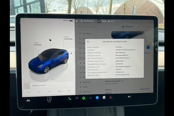 Tesla Model Y Long Range AWD 75 kWh VAN: 34.900,- VOOR: 32.877,- UW LENTEVOORDEEL: 3.023,- | RIJKLAARPRIJS INCL. 12MND BOVAG | TREKHAAK | SOH 95% |