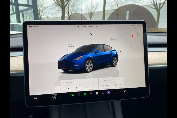 Tesla Model Y Long Range AWD 75 kWh VAN: 34.900,- VOOR: 32.877,- UW LENTEVOORDEEL: 3.023,- | RIJKLAARPRIJS INCL. 12MND BOVAG | TREKHAAK | SOH 95% |