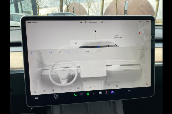 Tesla Model Y Long Range AWD 75 kWh VAN: 34.900,- VOOR: 32.877,- UW LENTEVOORDEEL: 3.023,- | RIJKLAARPRIJS INCL. 12MND BOVAG | TREKHAAK | SOH 95% |