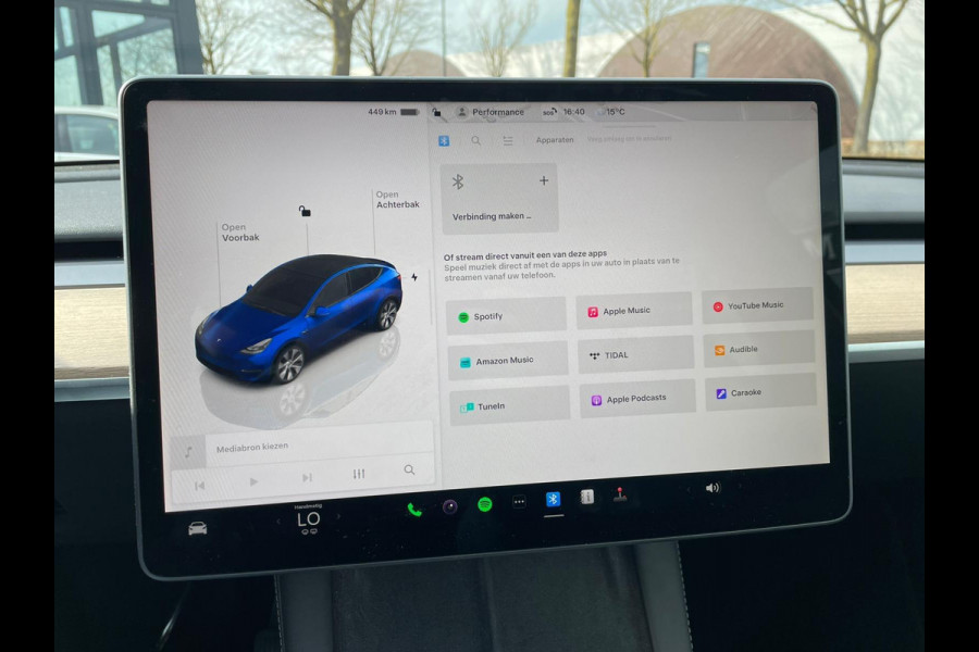 Tesla Model Y Long Range AWD 75 kWh VAN: 34.900,- VOOR: 32.877,- UW LENTEVOORDEEL: 3.023,- | RIJKLAARPRIJS INCL. 12MND BOVAG | TREKHAAK | SOH 95% |
