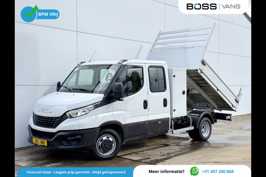 Iveco Daily 35C14 2.3 Kipper Dubbele Cabine Dubbellucht 6 Stoelen Airco Cruise Control Trekhaak Luchtgeveerde stoel