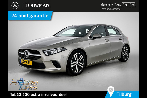 Mercedes-Benz A-Klasse 180 Business Solution Luxury Ledkoplampen | Sfeerverlichting | Stoelverwarming | Parkeerpakket met achteruitrijcamera. Inclusief 48 maanden MB Certified garantie voor Europa.