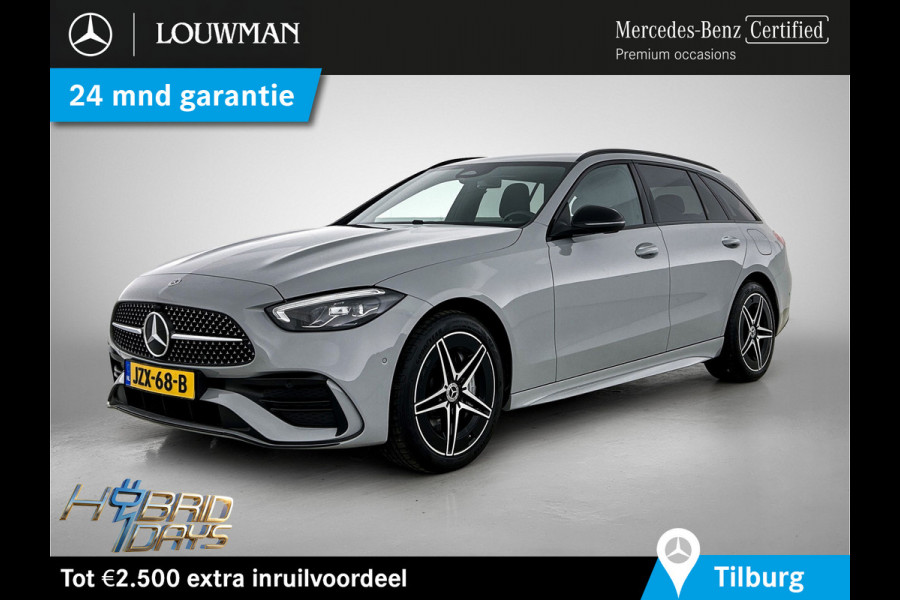 Mercedes-Benz C-Klasse Estate 300 e AMG Plug-In Hybride AMG Line | Night Pakket | Memory Voorstoelen | Easy-Pack Achterklep | Stuur en Stoelverwarming. Inclusief 24 maanden Mercedes-Benz Certified garantie voor Europa.