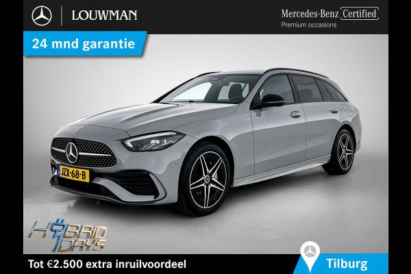 Mercedes-Benz C-Klasse Estate 300 e AMG Plug-In Hybride AMG Line | Night Pakket | Memory Voorstoelen | Easy-Pack Achterklep | Stuur en Stoelverwarming. Inclusief 24 maanden Mercedes-Benz Certified garantie voor Europa.